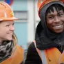 Mécénat Fondation Colas - Annabel Wiest et un jeune